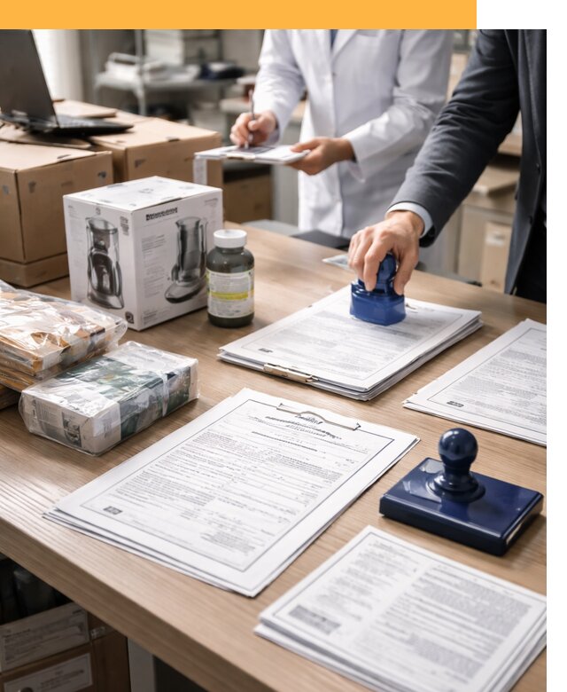 Сертификация импортных товаров от 12474 с таможенным сопровождением